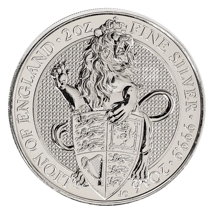 2 oz Silver — Queen’s Beasts reverse